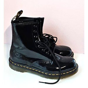 Dr. Martens 1460W Black Air Wait Patent Leather Boot